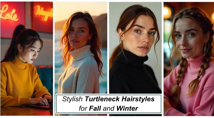 Stylish Turtleneck Hairstyles for Fall and Winter